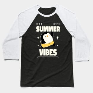 Summer Vibes Cute Penguin Baseball T-Shirt